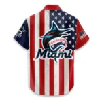 Miami Marlins Hawaiian Shirt 250 Years of Freedom Anniversary 1776-2026 USA Flag Premium Crinkle Textured
