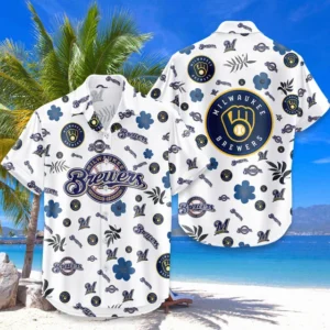 Milwaukee Brewers Hawaiian Shirt 2026 Premium Crinkle Textured, Tropical Beach Limited Edition