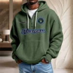 Milwaukee Brewers Waffle Knit Hoodie Quarter Zip New 2026 Personalize Name