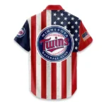 Minnesota Twins Hawaiian Shirt 250 Years of Freedom Anniversary 1776-2026 USA Flag Premium Crinkle Textured