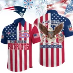 New England Patriots Hawaiian Shirt 2026 Premium Crinkle Textured x Liberty Eagle Patriotic Limited Edition