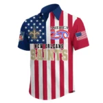 New Orleans Saints Hawaiian Shirt 2026 Premium Crinkle Textured x Liberty Eagle Patriotic Limited Edition