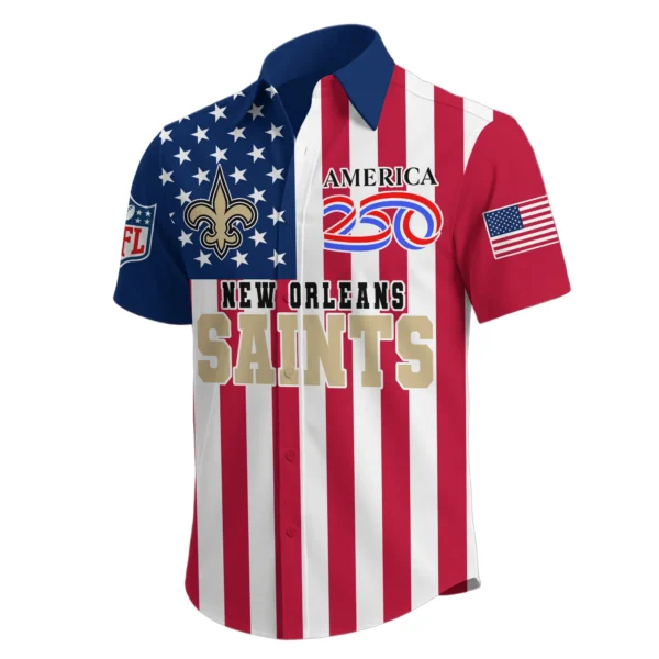New Orleans Saints Hawaiian Shirt 2026 Premium Crinkle Textured x Liberty Eagle Patriotic Limited Edition