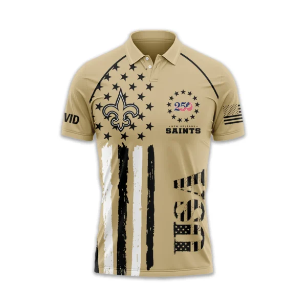 New Orleans Saints Polo Shirt x America’s 250th Anniversary 2026 Limited Customize Name