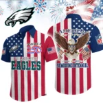 Philadelphia Eagles Hawaiian Shirt 2026 Premium Crinkle Textured x Liberty Eagle Patriotic Limited Edition