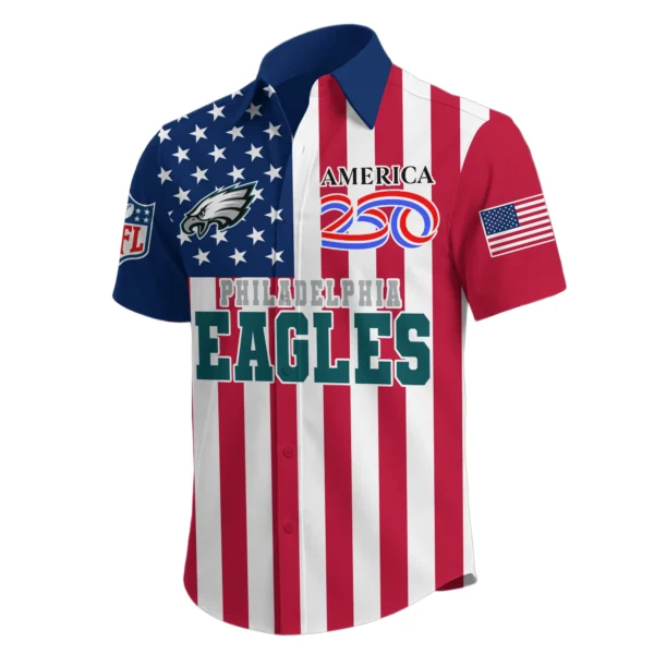 Philadelphia Eagles Hawaiian Shirt 2026 Premium Crinkle Textured x Liberty Eagle Patriotic Limited Edition