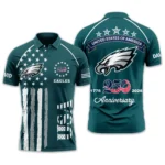 Philadelphia Eagles Polo Shirt x America’s 250th Anniversary 2026 Limited Customize Name