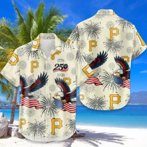 Pittsburgh Pirates Hawaiian Shirt 2026 Limited Premium Crinkle Textured x 250th Birthday Freedom Anniversary