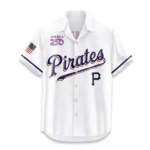 Pittsburgh Pirates Hawaiian Shirt 2026 Limited Edition America’s 250th Anniversary USA Flag Premium Crinkle Textured
