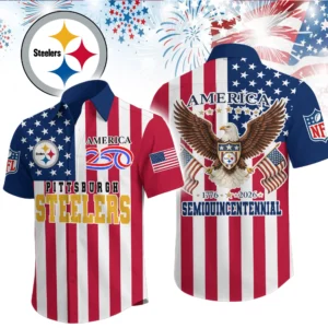 Pittsburgh Steelers Hawaiian Shirt 2026 Premium Crinkle Textured x Liberty Eagle Patriotic Limited Edition