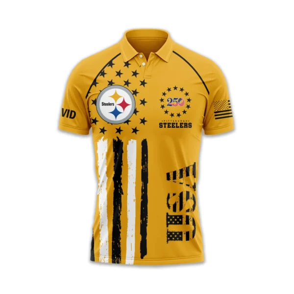 Pittsburgh Steelers Polo Shirt x America’s 250th Anniversary 2026 Limited Customize Name