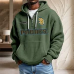 San Diego Padres Waffle Knit Hoodie Quarter Zip New 2026 Personalize Name