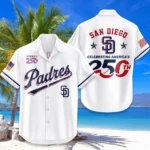San Diego Padres Hawaiian Shirt 2026 Limited Edition America’s 250th Anniversary USA Flag Premium Crinkle Textured