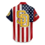 San Diego Padres Hawaiian Shirt 250 Years of Freedom Anniversary 1776-2026 USA Flag Premium Crinkle Textured