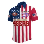 San Francisco 49ers Hawaiian Shirt 2026 Premium Crinkle Textured x Liberty Eagle Patriotic Limited Edition