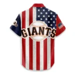 San Francisco Giants Hawaiian Shirt 250 Years of Freedom Anniversary 1776-2026 USA Flag Premium Crinkle Textured