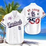 St. Louis Cardinals Hawaiian Shirt 2026 Limited Edition America’s 250th Anniversary USA Flag Premium Crinkle Textured