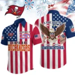 Tampa Bay Buccaneers Hawaiian Shirt 2026 Premium Crinkle Textured x Liberty Eagle Patriotic Limited Edition