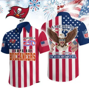 Tampa Bay Buccaneers Hawaiian Shirt 2026 Premium Crinkle Textured x Liberty Eagle Patriotic Limited Edition