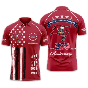 Tampa Bay Buccaneers Polo Shirt x America’s 250th Anniversary 2026 Limited Customize Name