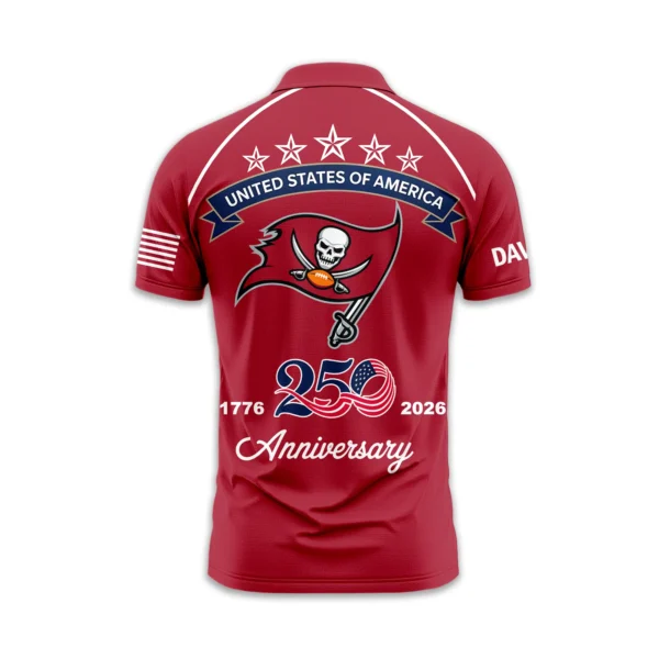 Tampa Bay Buccaneers Polo Shirt x America’s 250th Anniversary 2026 Limited Customize Name