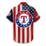 Texas Rangers Hawaiian Shirt 250 Years of Freedom Anniversary 1776-2026 USA Flag Premium Crinkle Textured