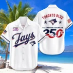 Toronto Blue Jays Hawaiian Shirt 2026 Limited Edition America’s 250th Anniversary USA Flag Premium Crinkle Textured