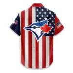 Toronto Blue Jays Hawaiian Shirt 250 Years of Freedom Anniversary 1776-2026 USA Flag Premium Crinkle Textured