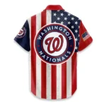 Washington Nationals Hawaiian Shirt 250 Years of Freedom Anniversary 1776-2026 USA Flag Premium Crinkle Textured