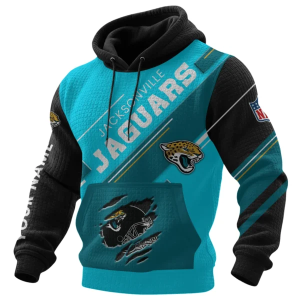 Jacksonville Jaguars Waffle Knit Pullover Hoodie 2026 Limited Edition Personalize Name