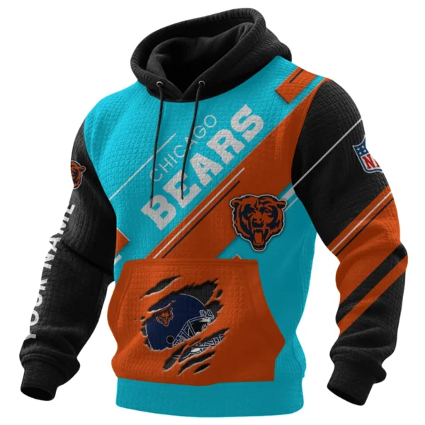 Chicago Bears Waffle Knit Pullover Hoodie 2026 Limited Edition Personalize Name