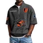 Baltimore Orioles Polo Shirt 2026 New Men's Quarter Zip Waffle Knit