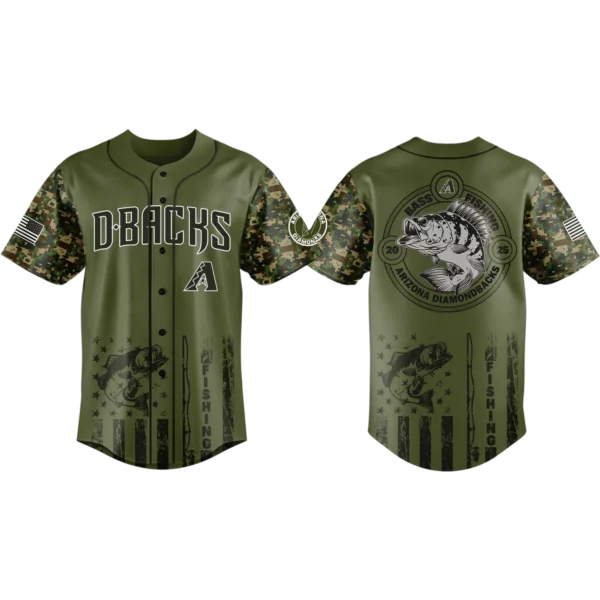 Arizona Diamondbacks Baseball Jersey x Bass Fishing Limited Edition Premium Short Sleeve