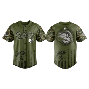 Baltimore Orioles Baseball Jersey x Bass Fishing Limited Edition Premium Short Sleeve