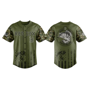 Boston Red Sox Baseball Jersey x Bass Fishing Limited Edition Premium Short Sleeve