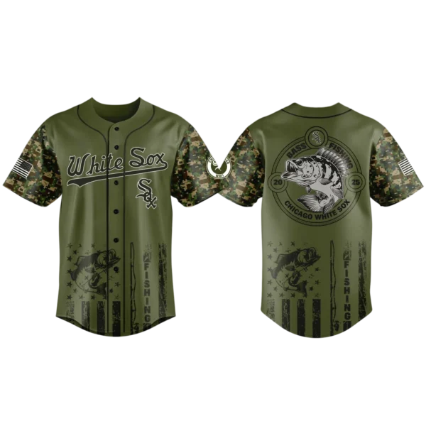 Chicago White Sox Baseball Jersey x Bass Fishing Limited Edition Premium Short Sleeve
