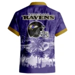 Baltimore Ravens Hawaiian Shirt 2026 Premium Crinkle Textured Personalize Name