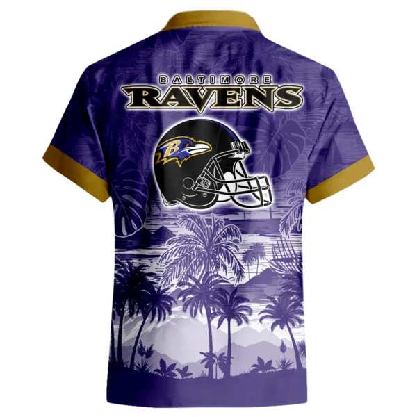 Baltimore Ravens Hawaiian Shirt 2026 Premium Crinkle Textured Personalize Name