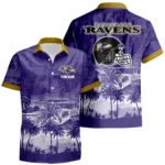 Baltimore Ravens Hawaiian Shirt 2026 Premium Crinkle Textured Personalize Name