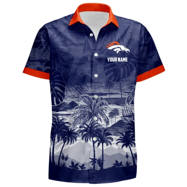 Denver Broncos Hawaiian Shirt 2026 Premium Crinkle Textured Personalize Name