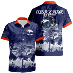 Denver Broncos Hawaiian Shirt 2026 Premium Crinkle Textured Personalize Name