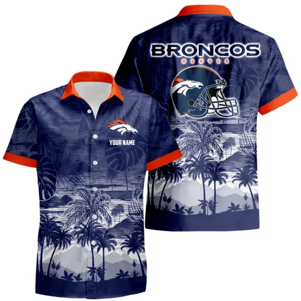 Denver Broncos Hawaiian Shirt 2026 Premium Crinkle Textured Personalize Name
