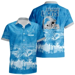 Detroit Lions Hawaiian Shirt 2026 Premium Crinkle Textured Personalize Name