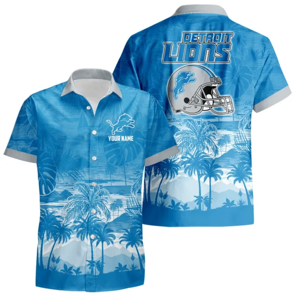 Detroit Lions Hawaiian Shirt 2026 Premium Crinkle Textured Personalize Name