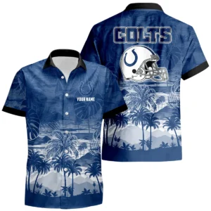 Indianapolis Colts Hawaiian Shirt 2026 Premium Crinkle Textured Personalize Name