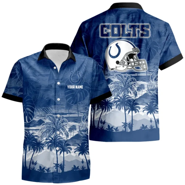 Indianapolis Colts Hawaiian Shirt 2026 Premium Crinkle Textured Personalize Name