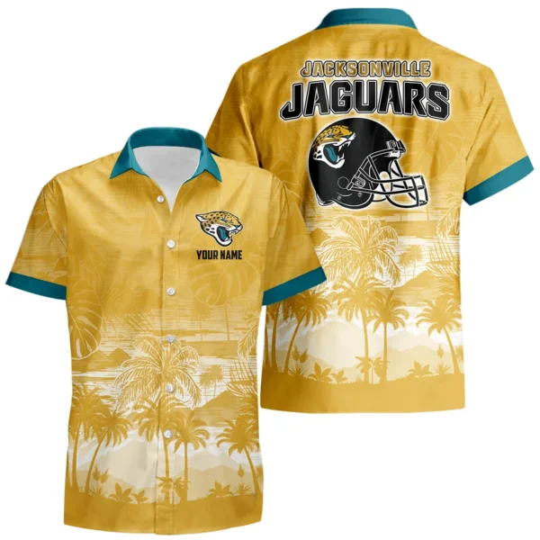 Jacksonville Jaguars Hawaiian Shirt 2026 Premium Crinkle Textured Personalize Name