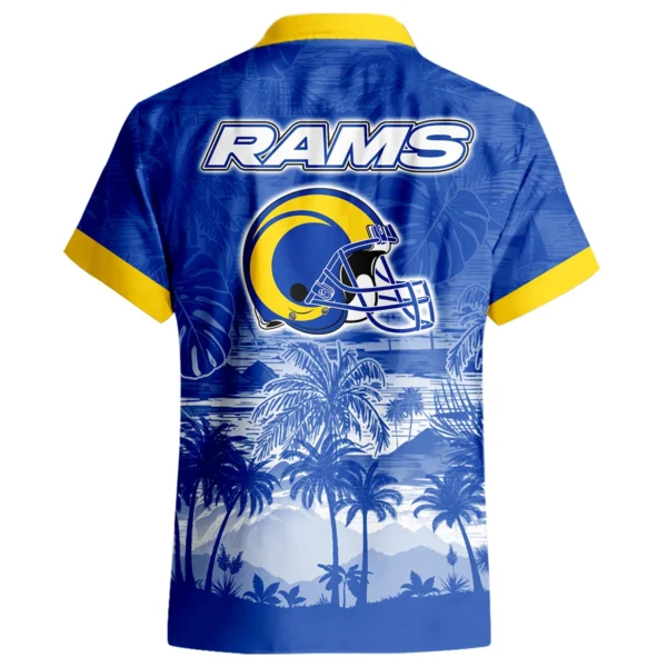 Los Angeles Rams Hawaiian Shirt 2026 Premium Crinkle Textured Personalize Name