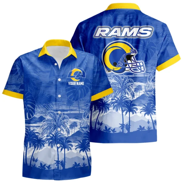 Los Angeles Rams Hawaiian Shirt 2026 Premium Crinkle Textured Personalize Name