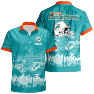 Miami Dolphins Hawaiian Shirt 2026 Premium Crinkle Textured Personalize Name